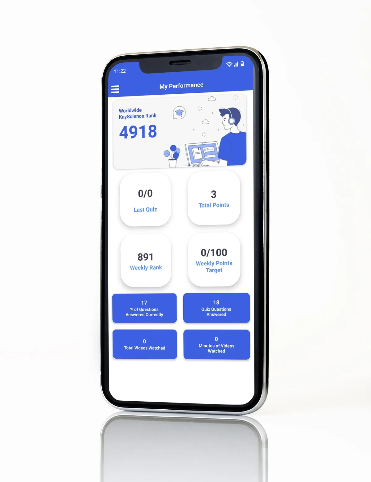 The KayScience app on a phone