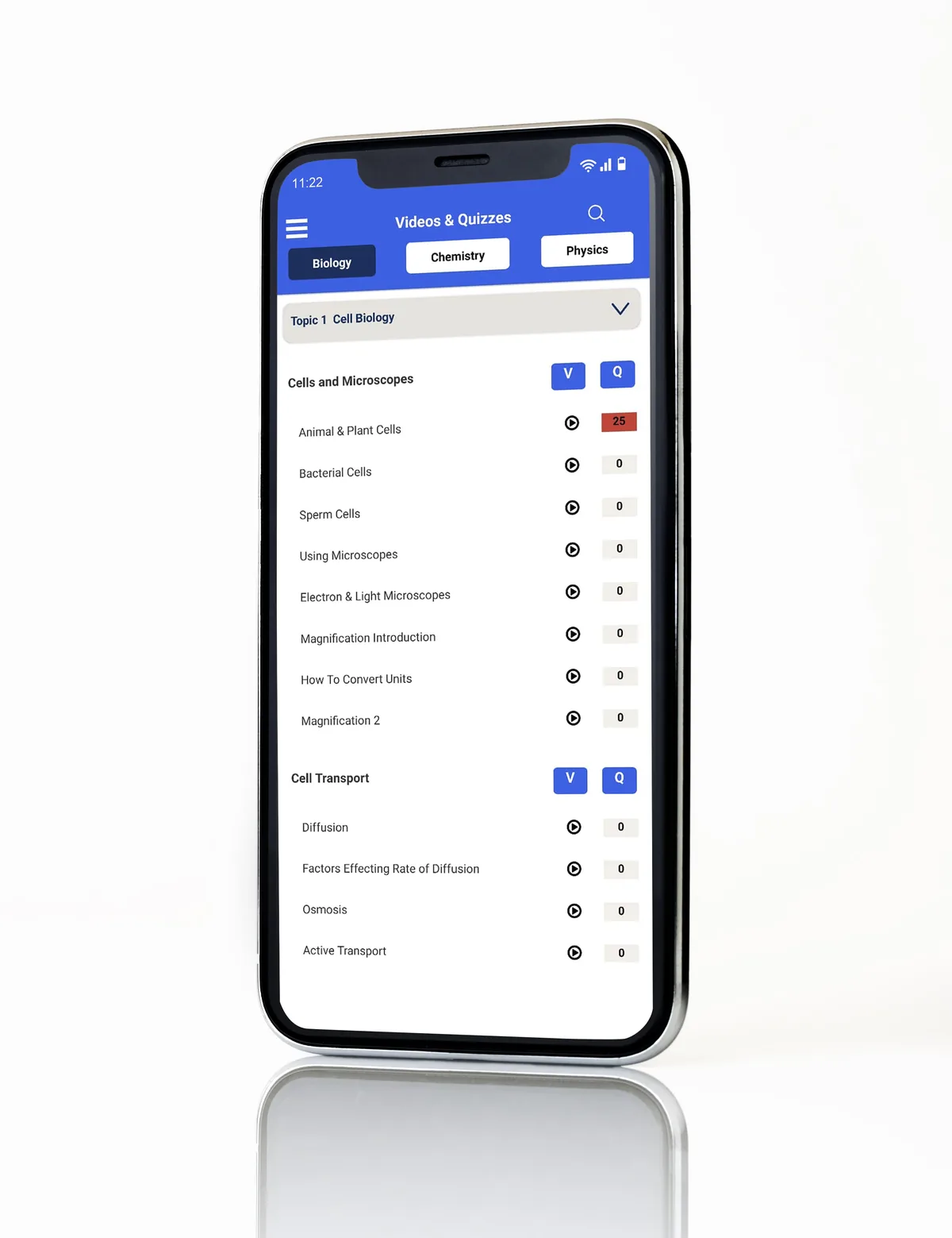 The KayScience app on a phone